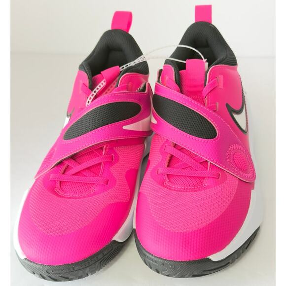 Nike Hustle D 11 Sneakers Girls 5Y Pink Wht Blk Basketball Shoes DV8996 601 NWT - Picture 2 of 6